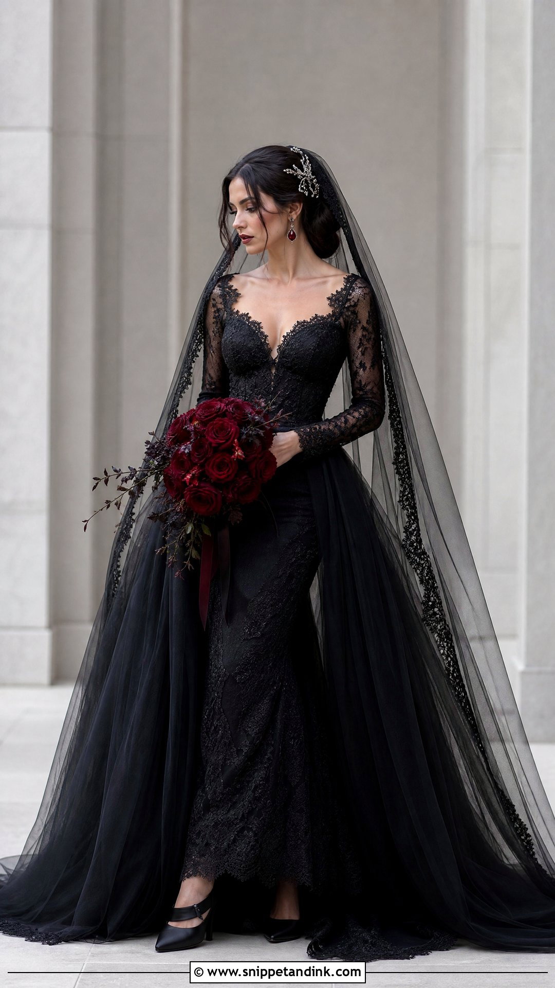 Black Lace Targaryen Wedding Dress - Snippet and Ink - 20 Targaryen Wedding Dress Ideas