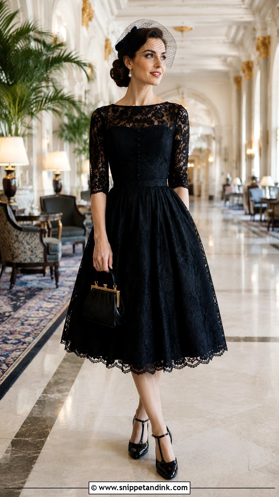 Black Lace Vintage Wedding Dress - Snippet and Ink - 20 Black Lace Wedding Gowns