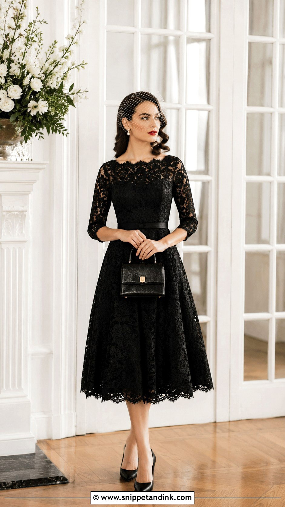Black Lace Vintage Wedding Dress - Snippet and Ink - 20 Black Lace Wedding Ideas