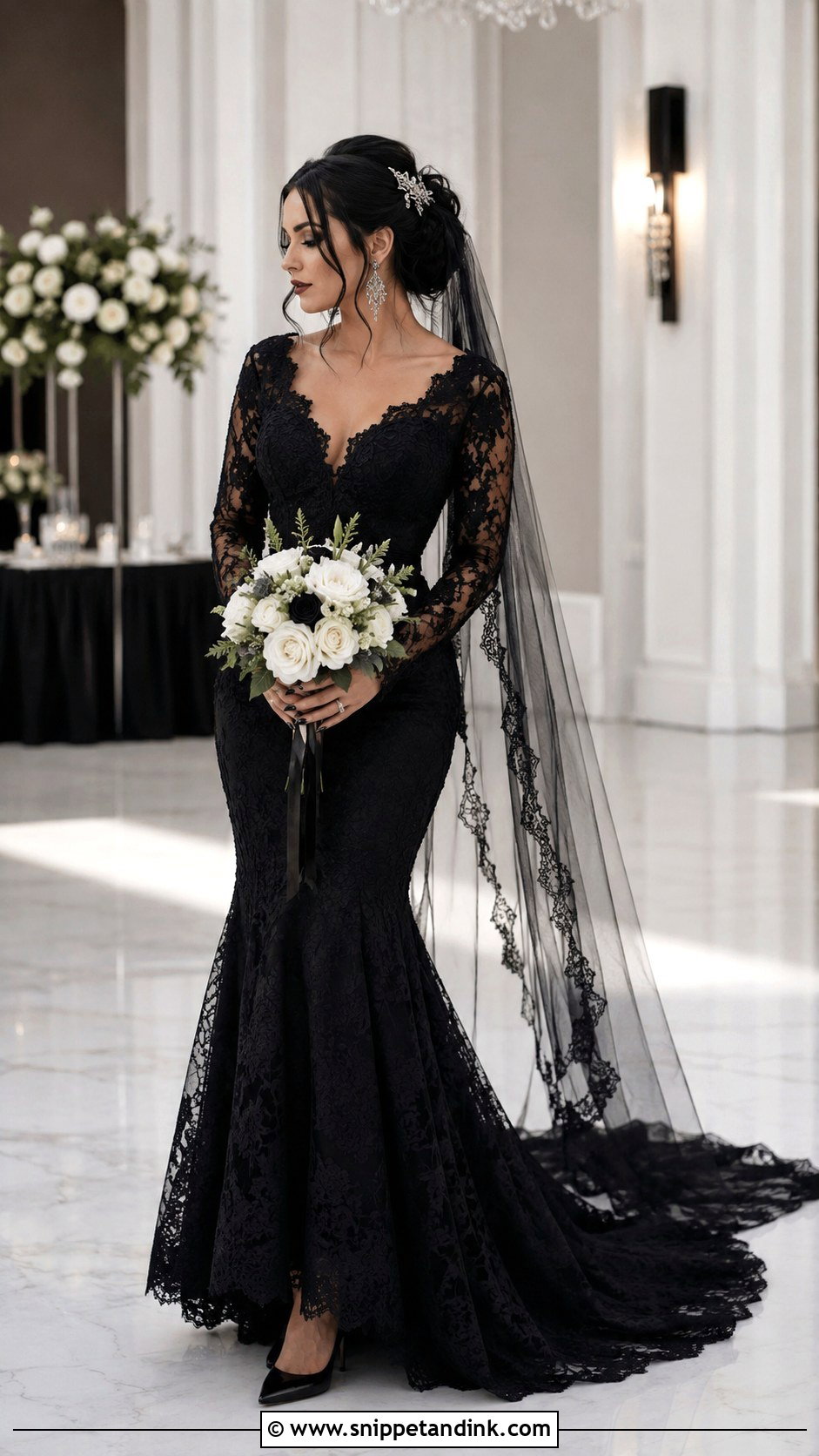 Black Lace Wedding Dress - Snippet and Ink - 20 Alternative Bride Dress Ideas