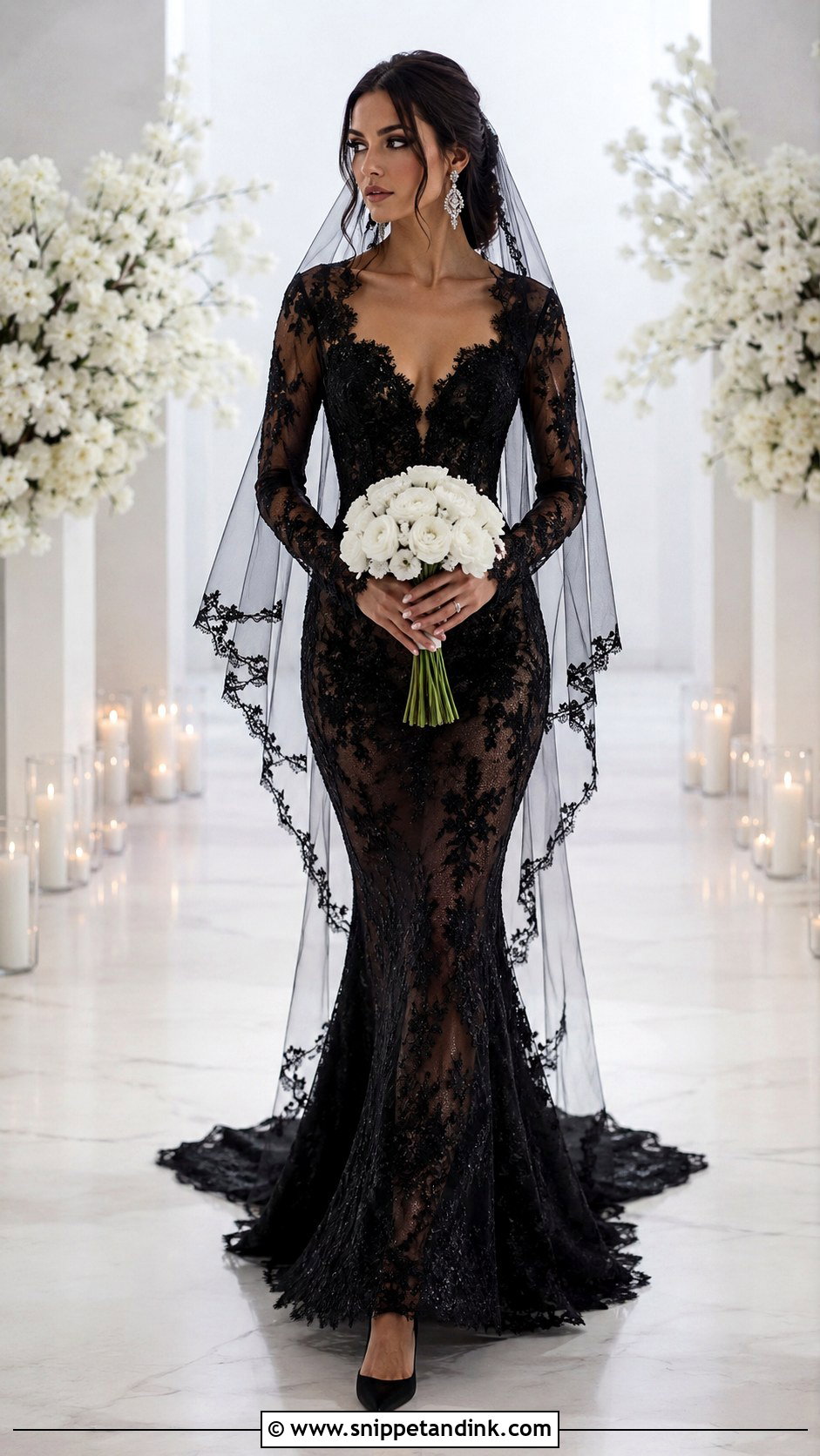 Black Lace Wedding Dress - Snippet and Ink - 20 Eccentric Wedding Dress Ideas