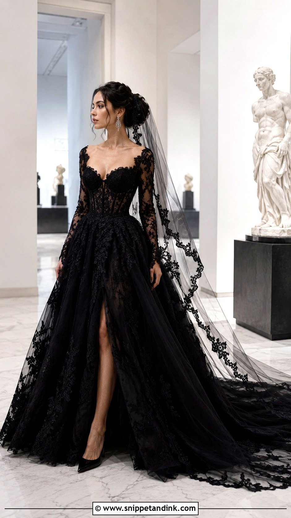 Black Lace Wedding Dress - Snippet and Ink - 20 Extravagant Wedding Dress Ideas