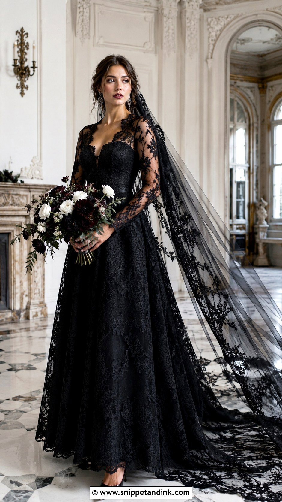 Black Lace Wedding Dress - Snippet and Ink - 20 Funky Wedding Dress Ideas