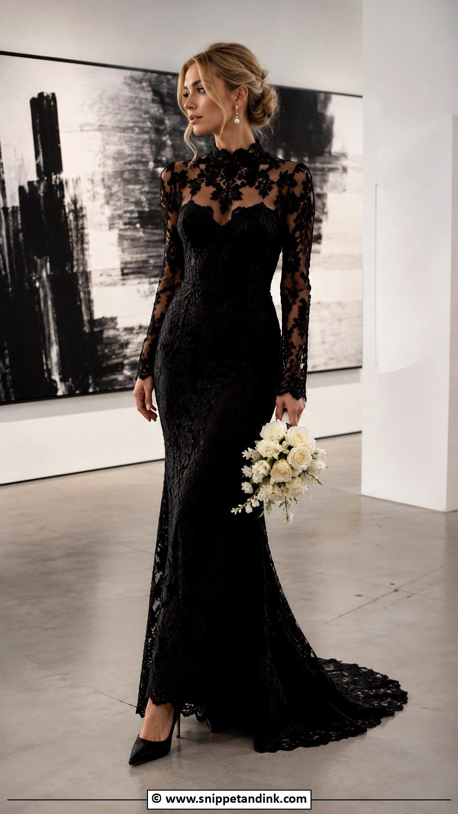 Black Lace Wedding Dress - Snippet and Ink - 30 Unconventional Wedding Dress Ideas