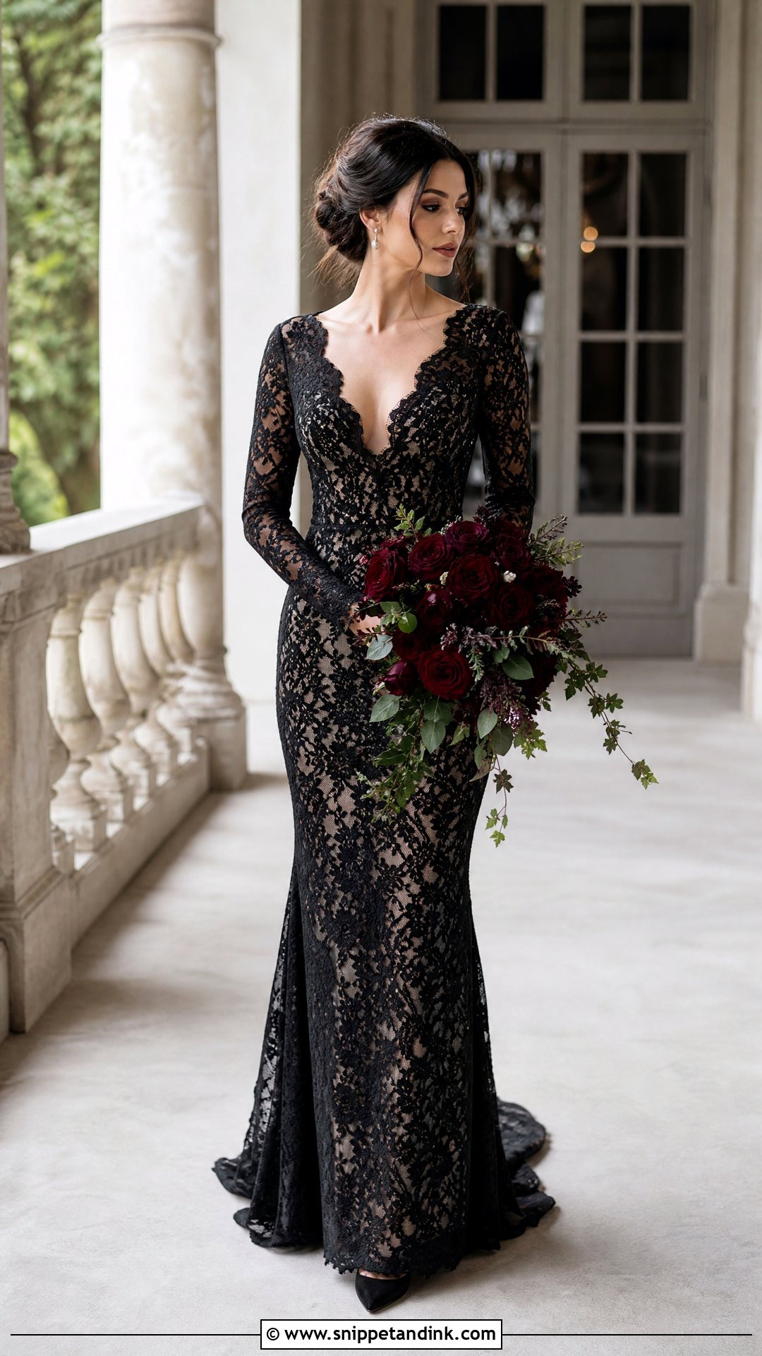 Black Lace Wedding Dress - Snippet and Ink - 25 Dark Romantic Wedding Dress Ideas