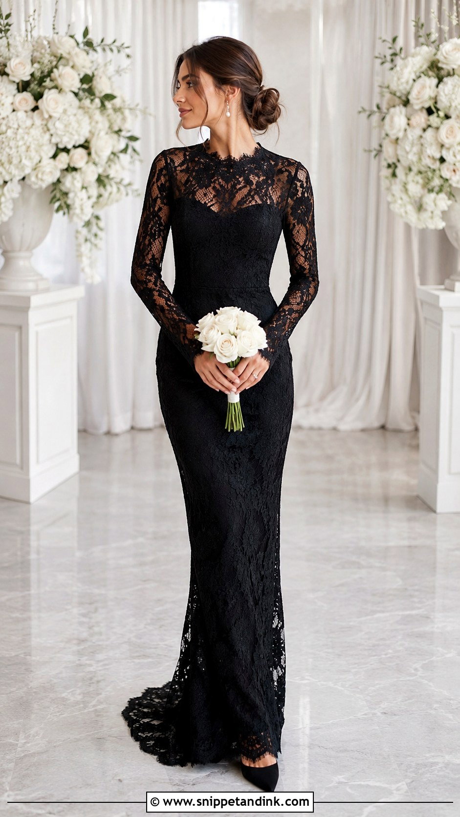 Black Lace Wedding Dress - Snippet and Ink - 25 Black Wedding Dress Aesthetic Ideas