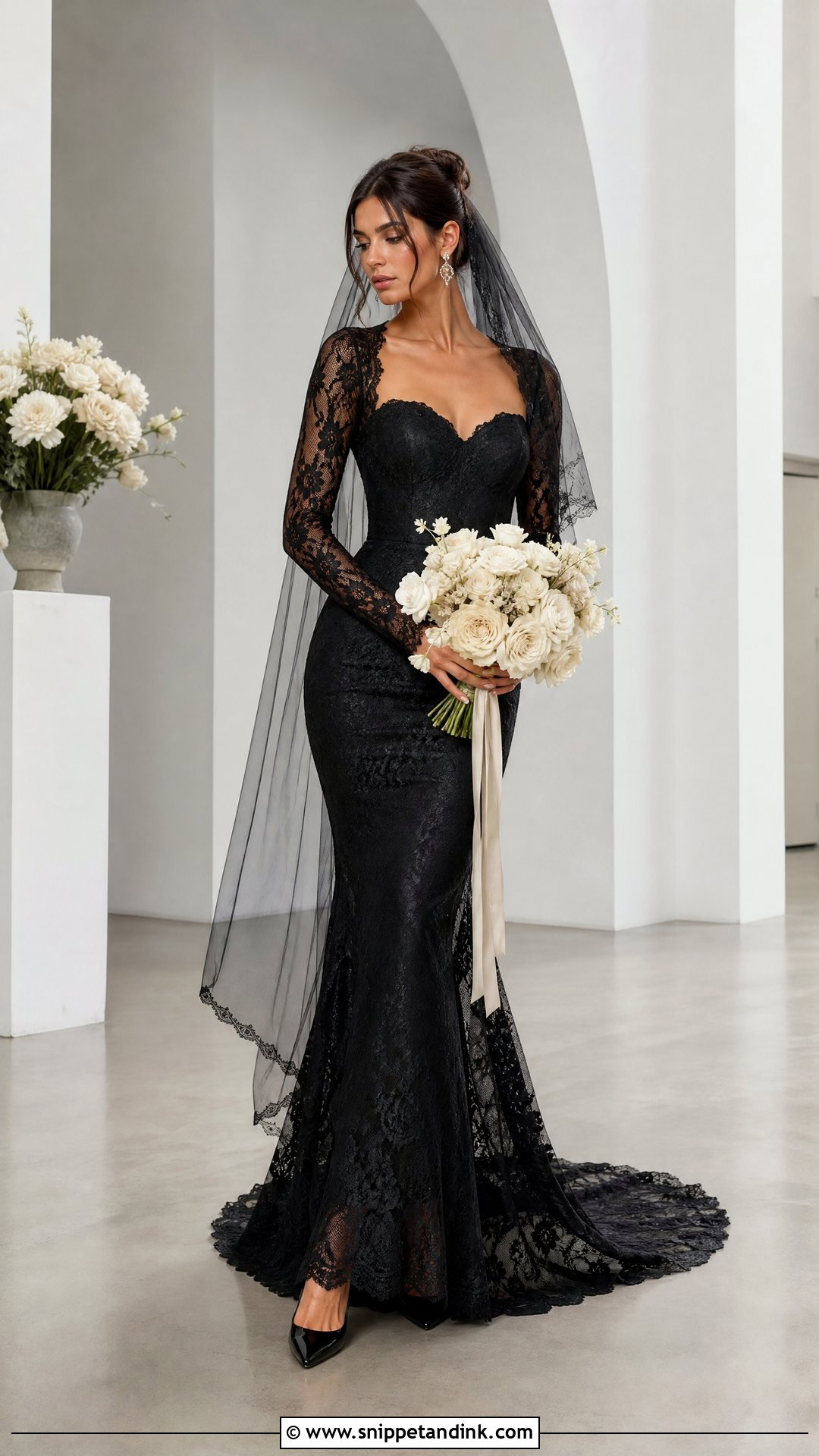 Black Lace Wedding Dress - Snippet and Ink - 25 Edgy Wedding Dress Ideas