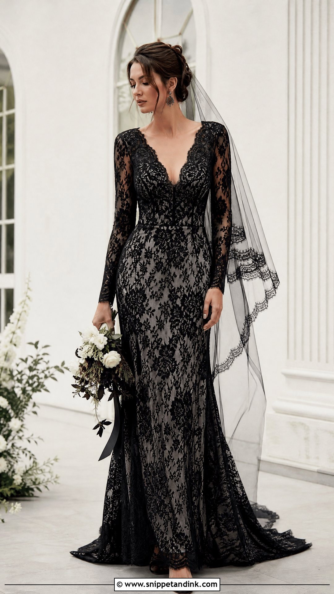 Black Lace Wedding Dress - Snippet and Ink - 25 Ugly Wedding Dresses