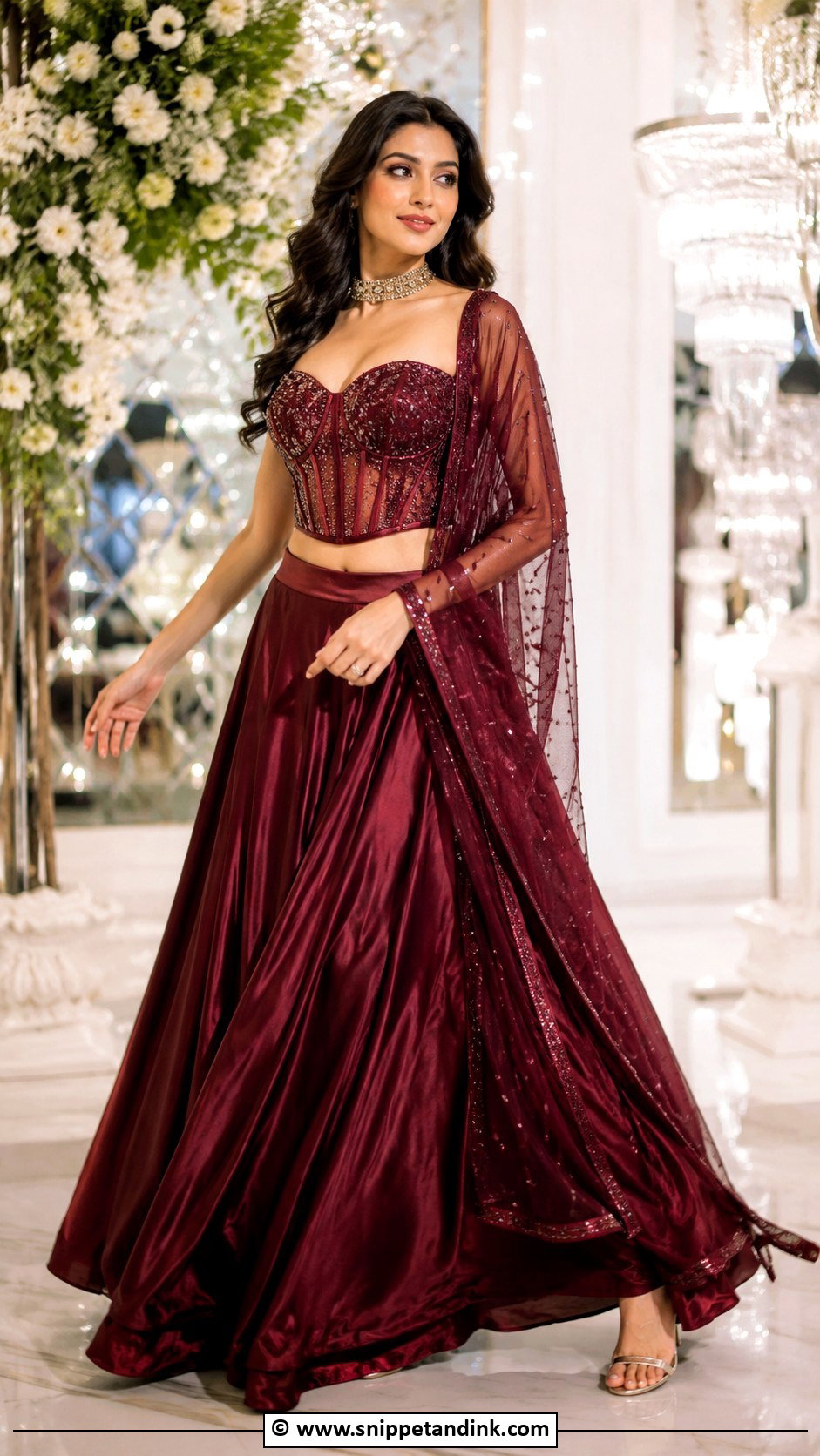 Black Lehenga For Sangeet Night - Snippet and Ink - 35 Sangeet Night Outfit Ideas