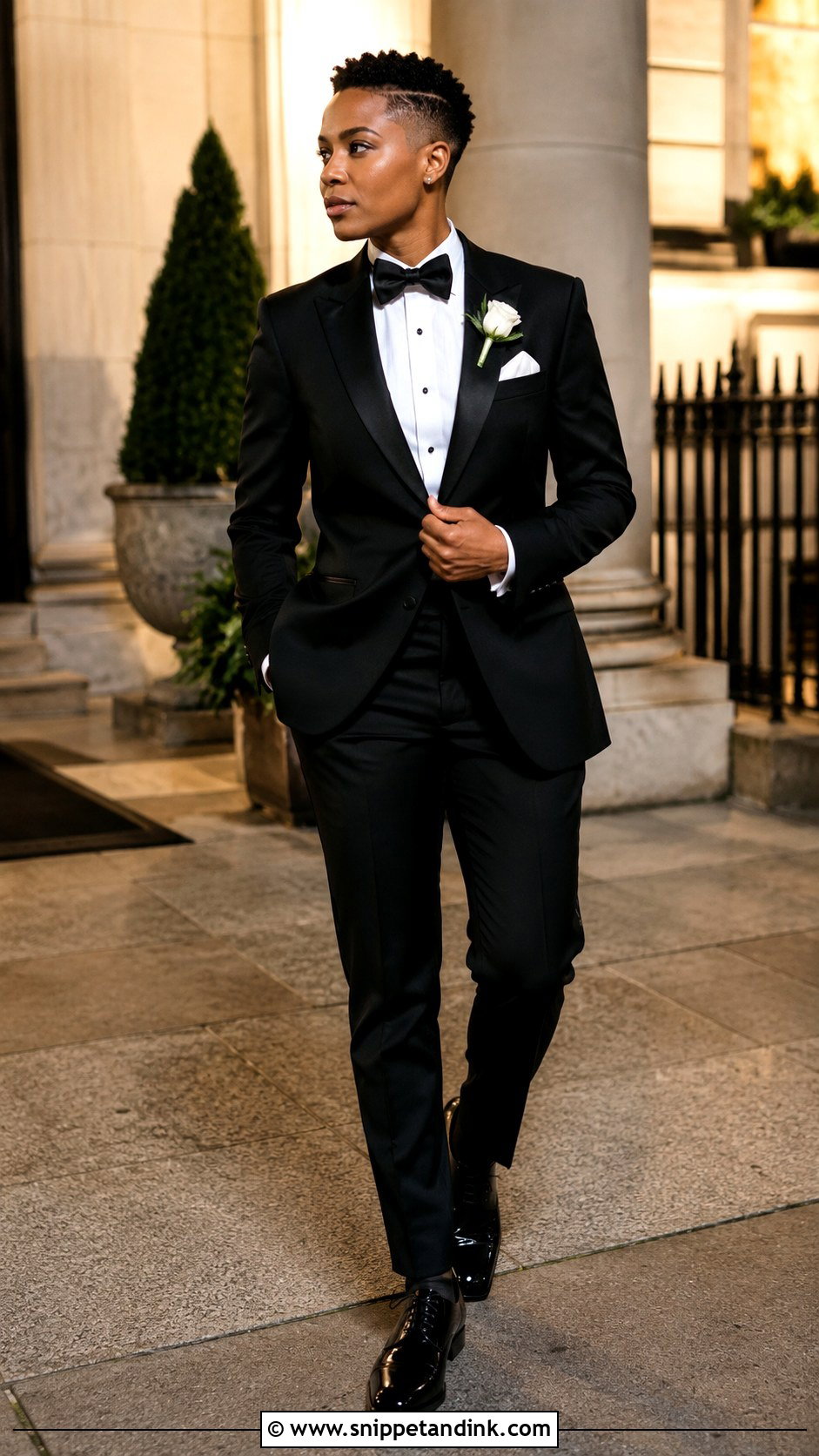 Black Lesbian Wedding Tuxedo - Snippet and Ink - 30 Lesbian Wedding Outfits