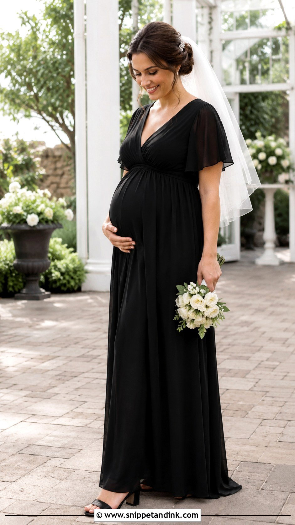 Black Maternity Wedding Dress - Snippet and Ink - 20 Black Wedding Dress Wedding Ideas