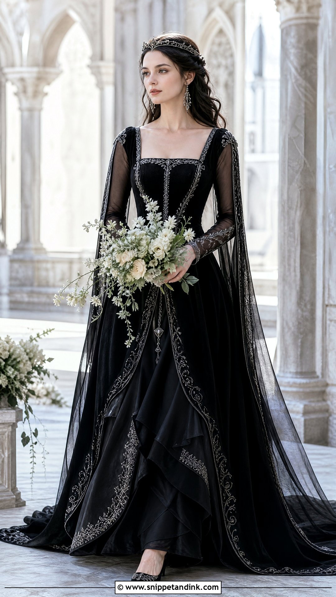 Black Medieval Fantasy Wedding Dress - Snippet and Ink - 25 Medieval Fantasy Wedding Dress Ideas