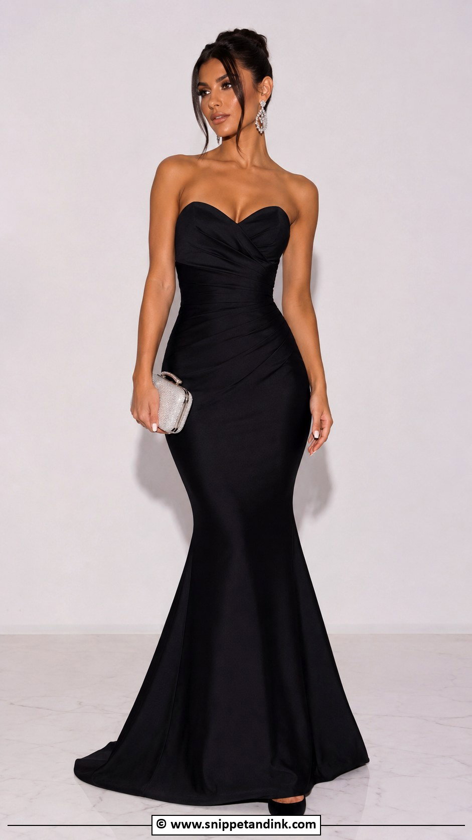 Black Mermaid Gown Outfit - Snippet and Ink - 30 Gown Style Ideas