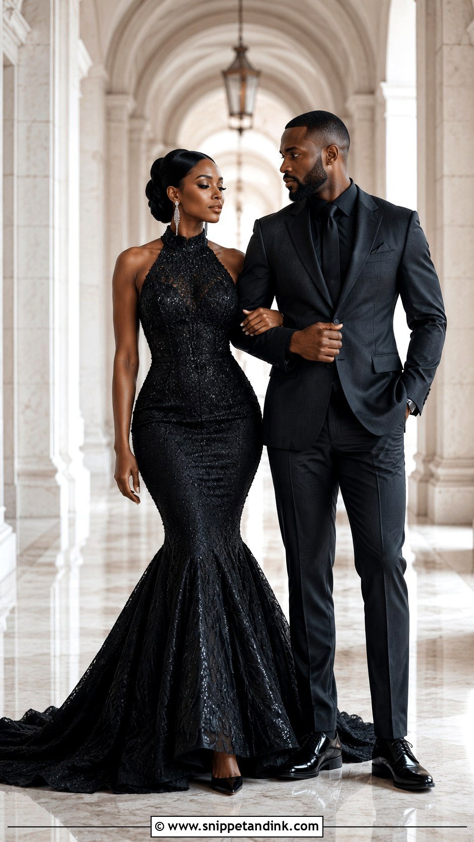 Black Mermaid Prewedding Gown - Snippet and Ink - 20 Black Prewedding Dress Ideas