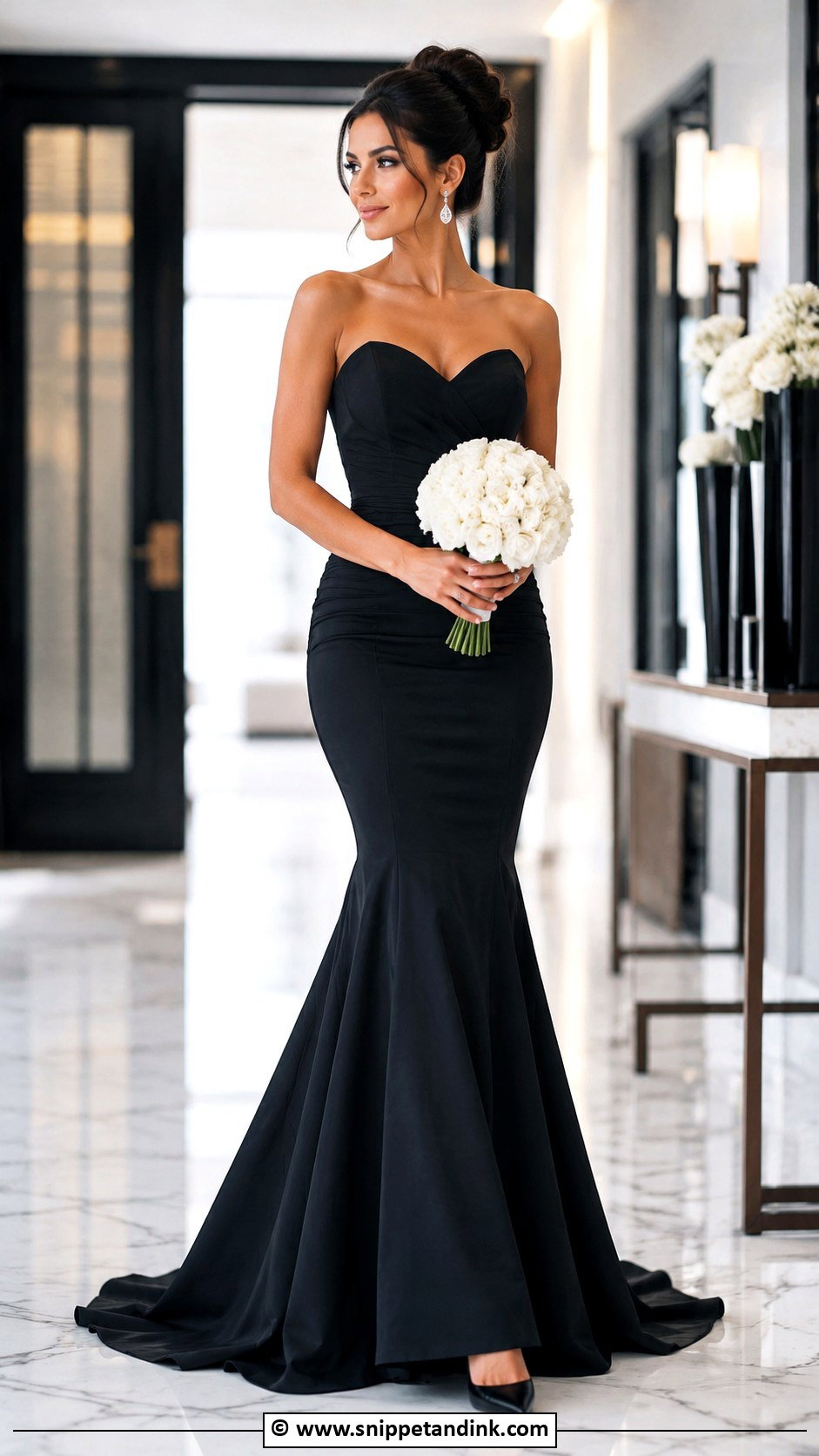Black Mermaid Wedding Dress - Snippet and Ink - 30 Black Wedding Gowns
