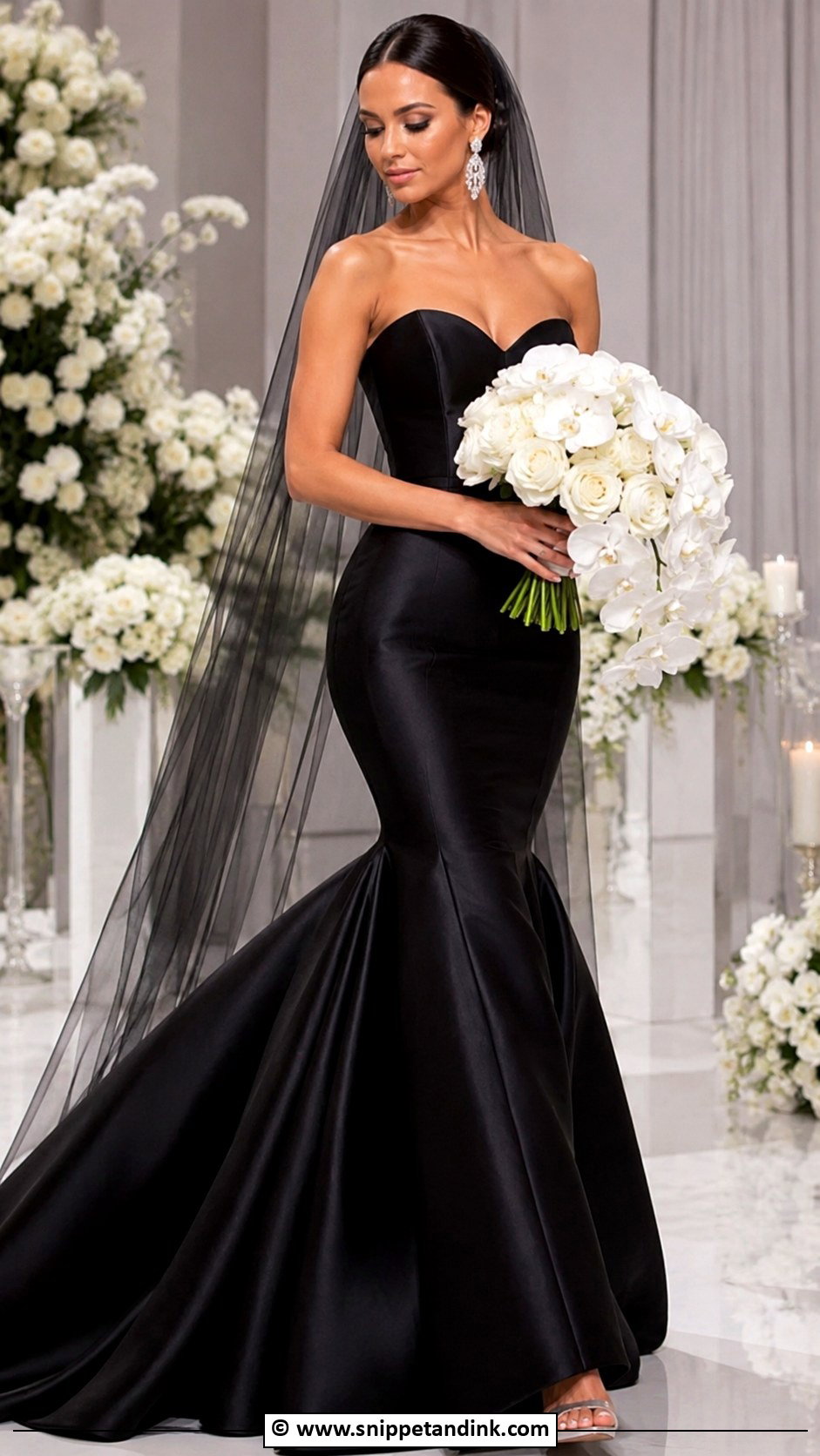 Black Mermaid Wedding Dress - Snippet and Ink - 35 Mermaid Wedding Dresses