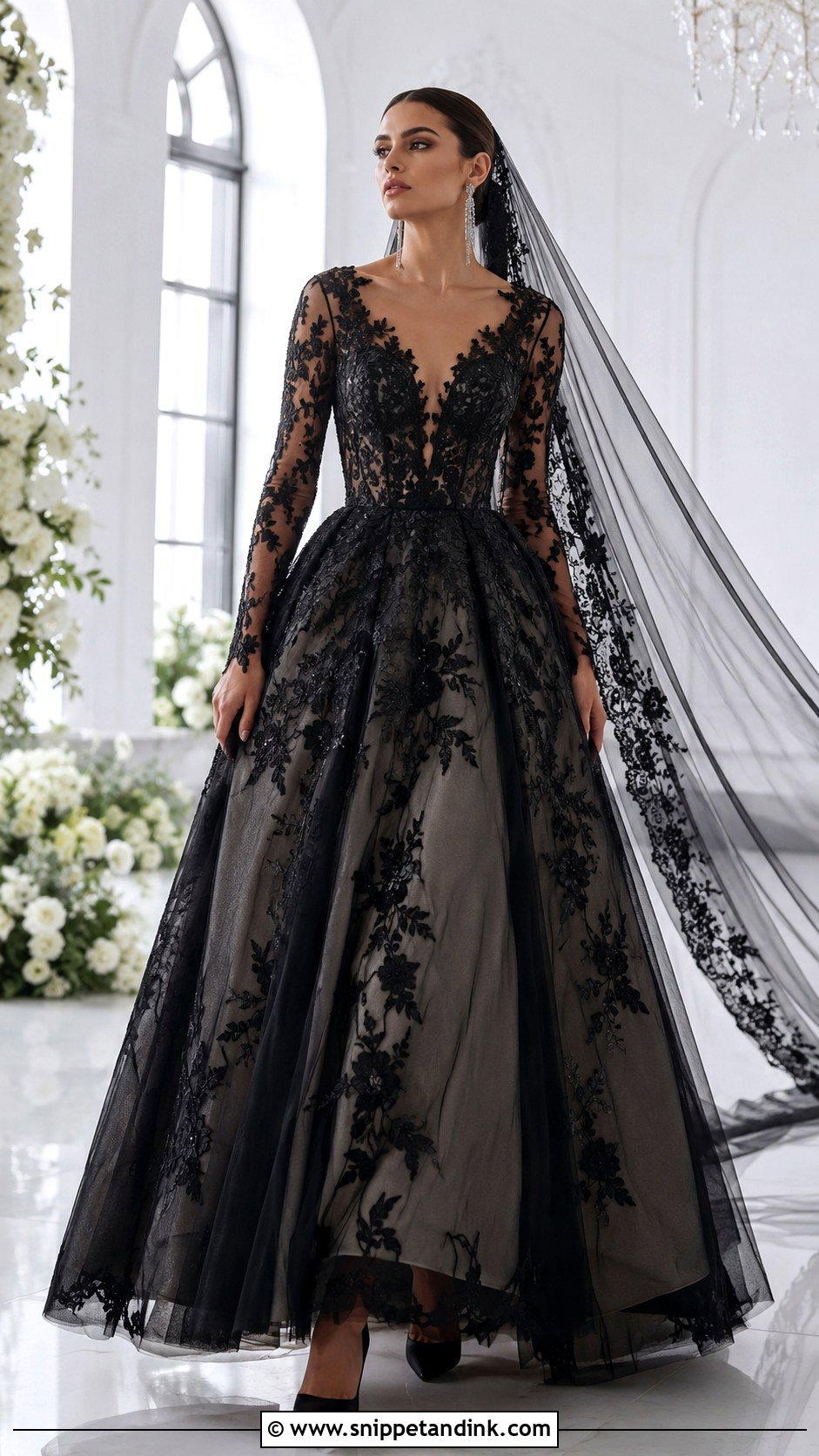 Black Mesh Wedding Dress - Snippet and Ink - 20 Mesh Wedding Dress Ideas