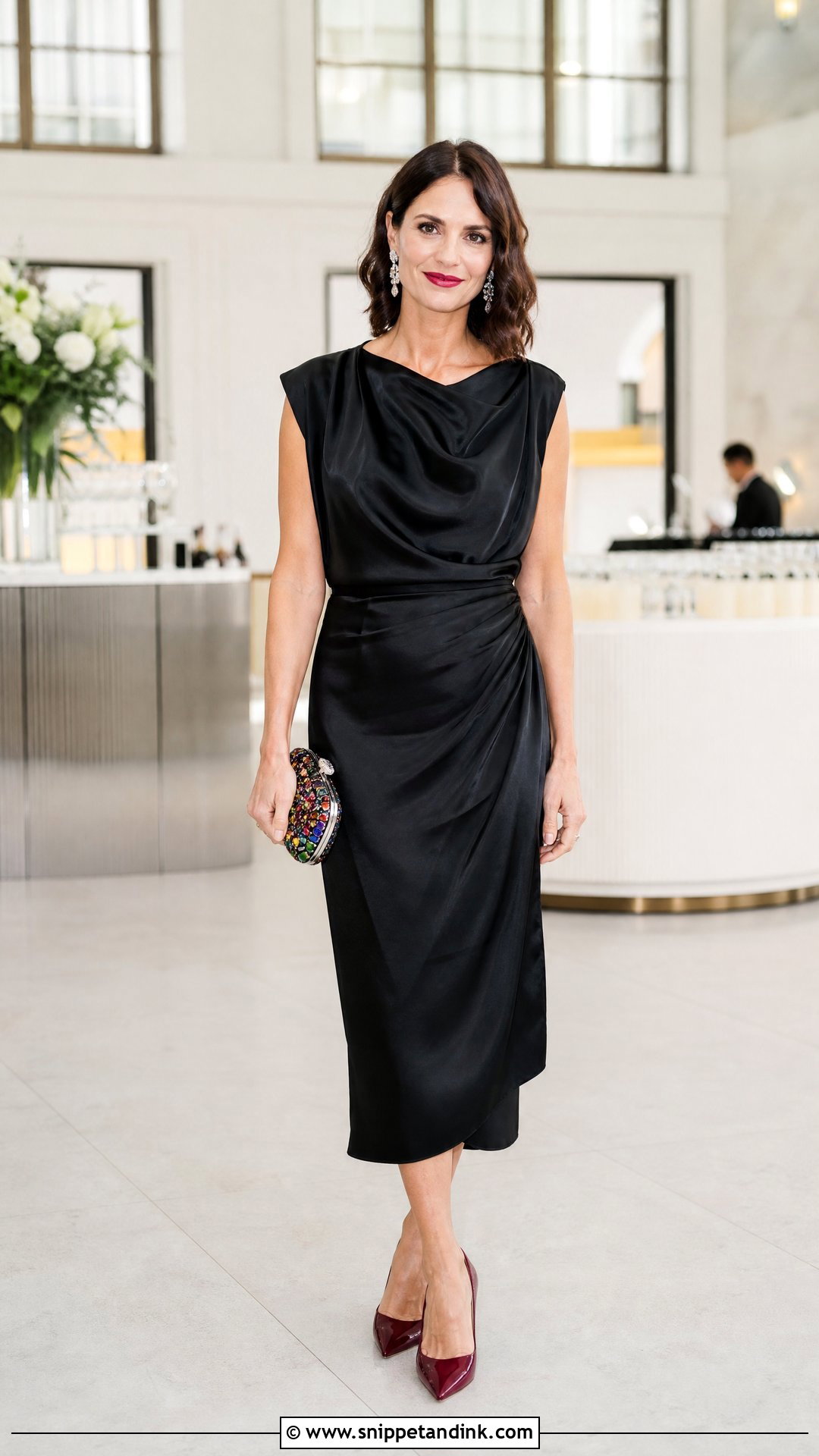 Black Midi Dress Evening Wedding Attire - Snippet and Ink - 25 Wedding Attire for Women Ideas