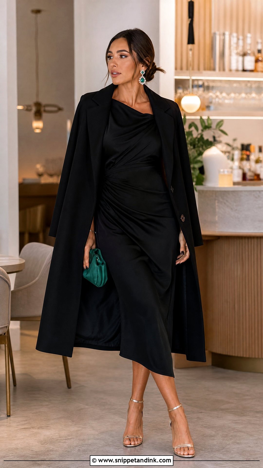 Black Midi Dress Pre Wedding Party Outfit - Snippet and Ink - 20 Pre Wedding Party Outfit Ideas