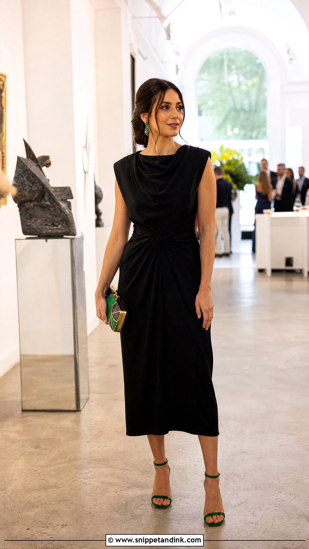 Black Midi Dress Wedding OOTD - Snippet and Ink - 20 Wedding Ootd Ideas