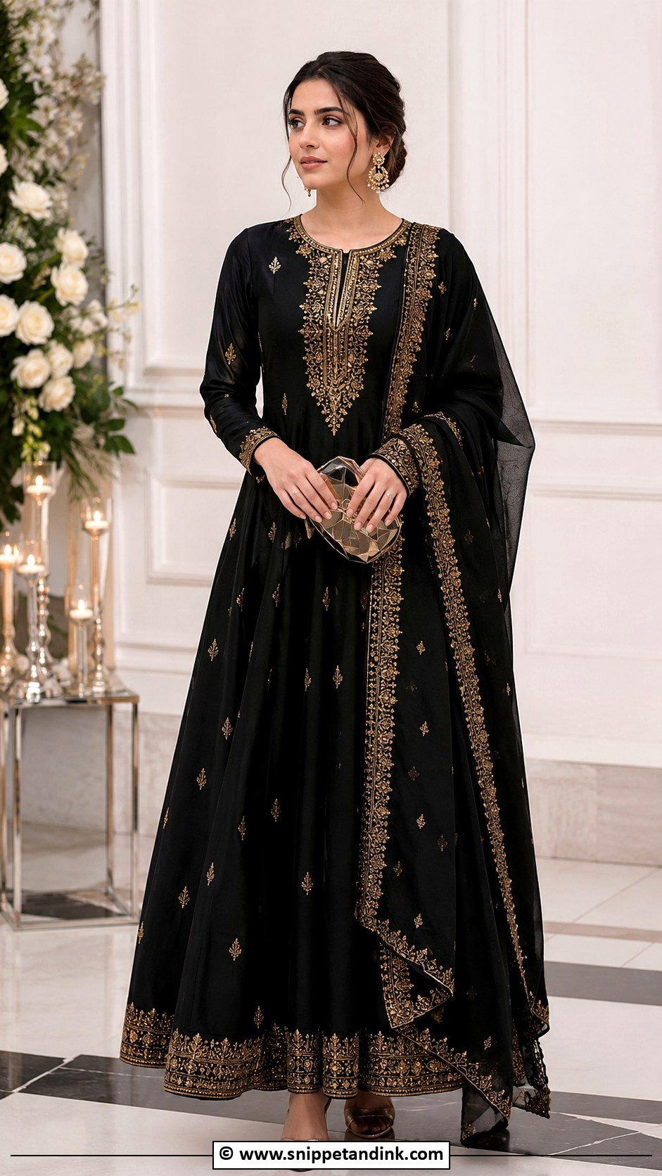 Black Nikah Guest Outfit - Snippet and Ink - 35 Nikah Outfit Ideas