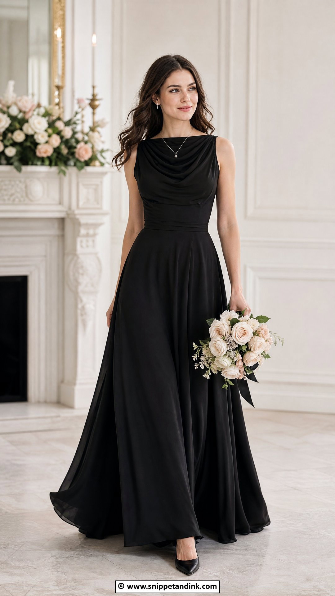 Black Off Shoulder Wedding Dress - Snippet and Ink - 35 Black Wedding Dresses