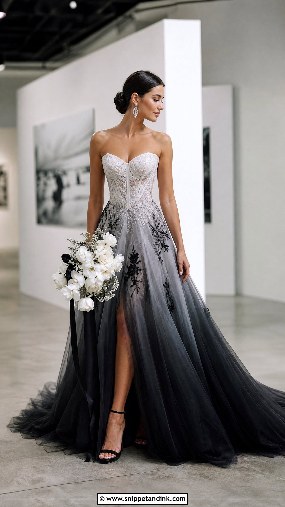 Black Ombre Wedding Dress - Snippet and Ink - 25 Ombre Wedding Dress Ideas
