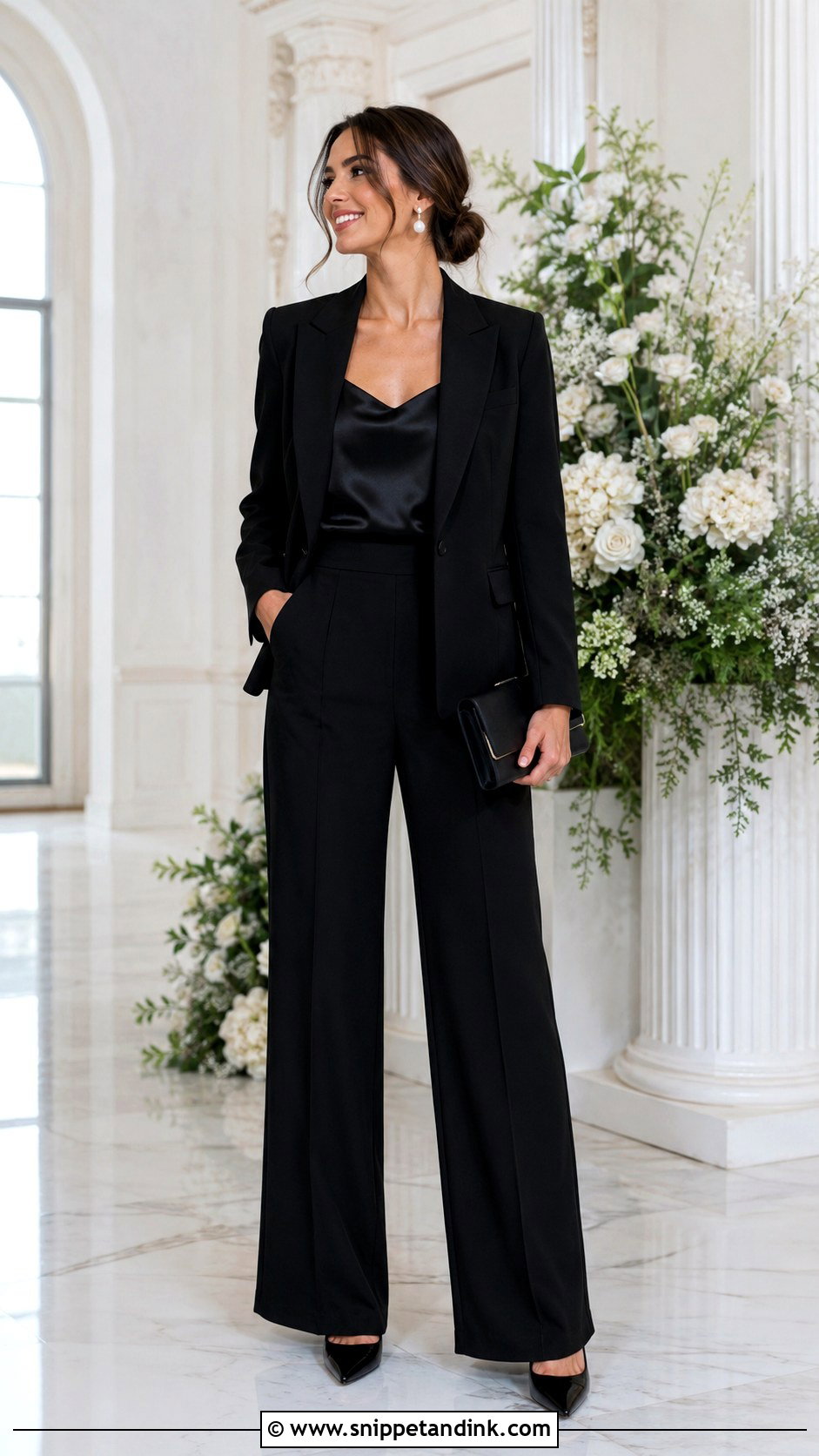 Black Pantsuit Wedding Outfit - Snippet and Ink - 25 Black Wedding Outfit Ideas