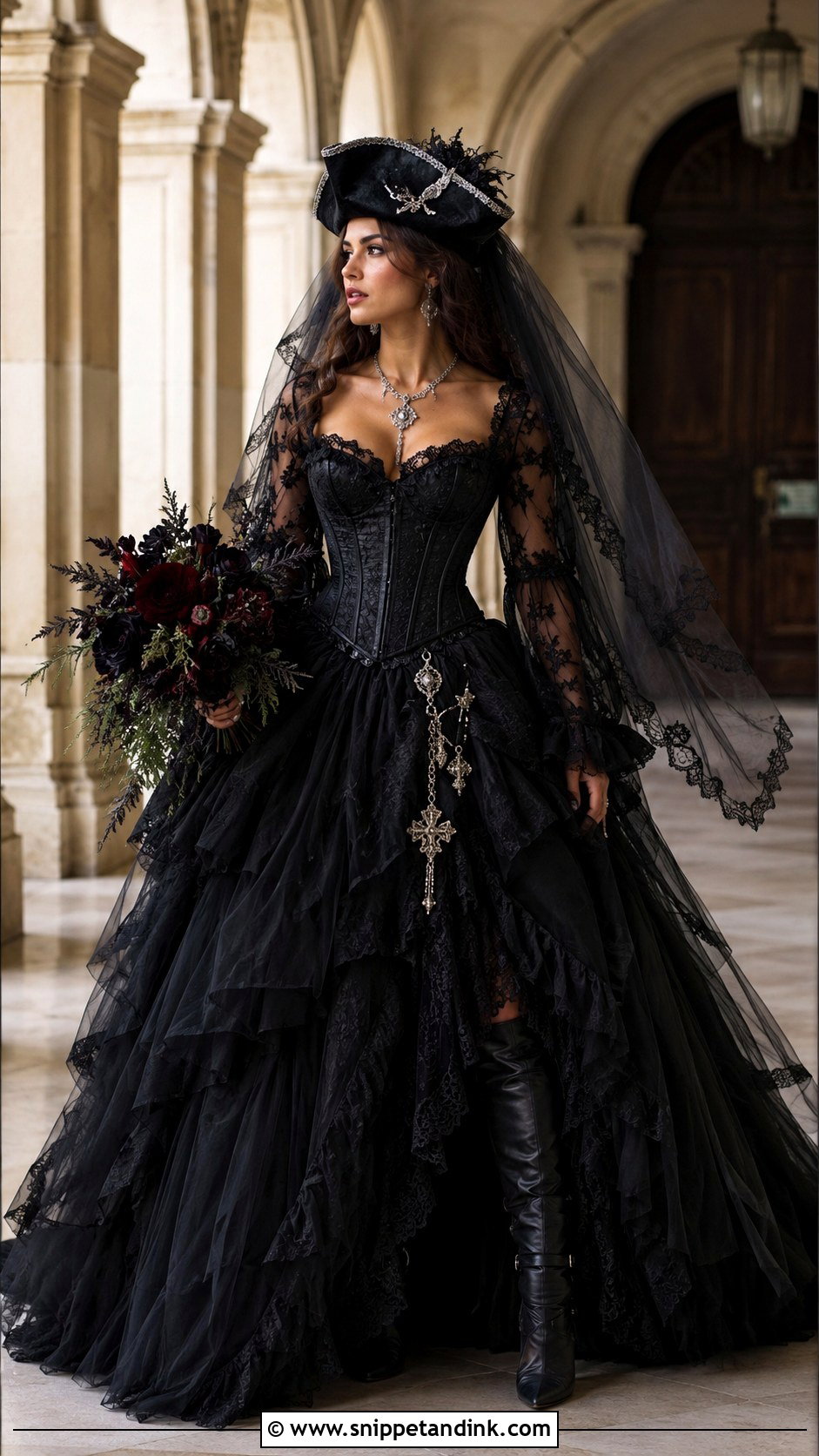 Black Pirate Wedding Dress - Snippet and Ink - 25 Pirate Wedding Dress Ideas