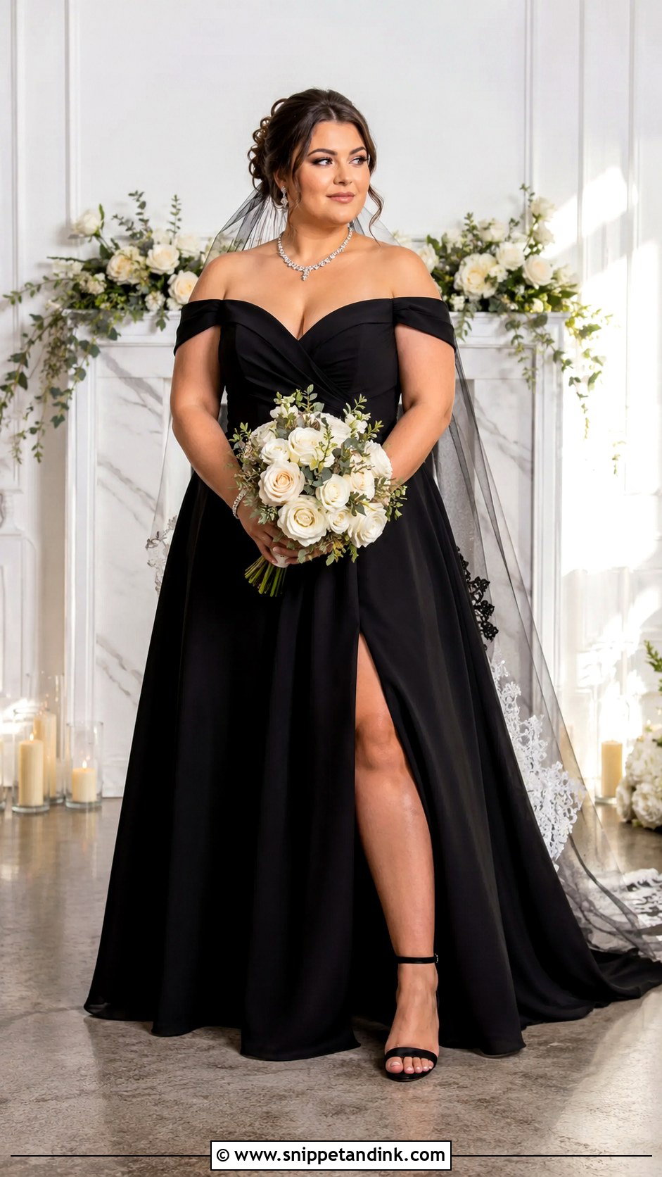 Black Plus Size Wedding Dress - Snippet and Ink - 25 Black Wedding Dress Aesthetic Ideas