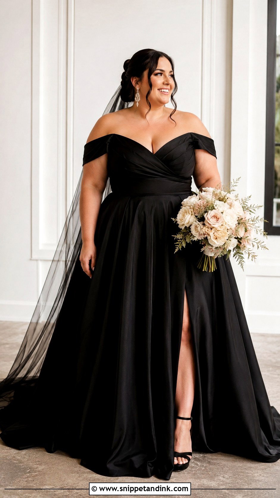 Black Plus Size Wedding Dress - Snippet and Ink - 30 Elegant Black Wedding Dress Ideas