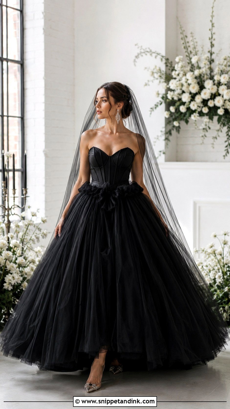 Black Puffy Wedding Dress - Snippet and Ink - 25 Puffy Wedding Dresses