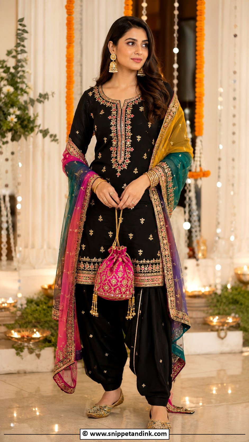 Black Punjabi Suit For Jaggo - Snippet and Ink - 30 Jaggo Outfit Punjabi Suit Ideas