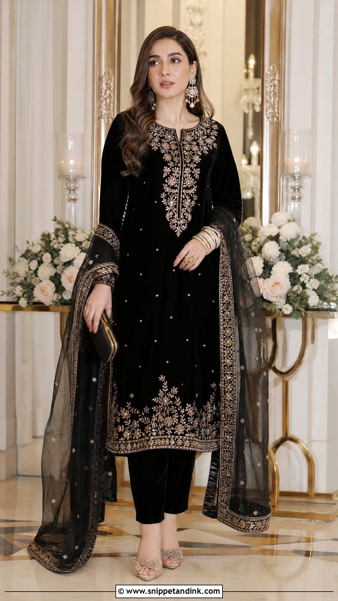 Black Punjabi Velvet Suit For Wedding - Snippet and Ink - 25 Trending Punjabi Suits for Wedding