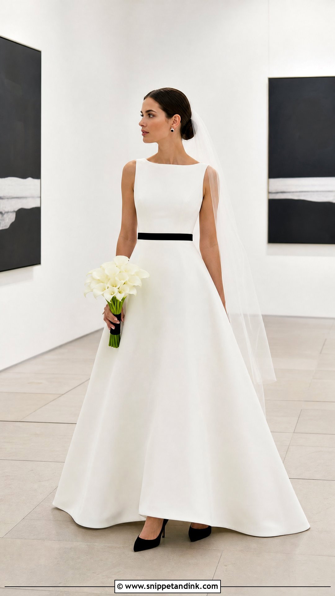 Black Ribbon Wedding Dress - Snippet and Ink - 20 Ribbon Wedding Dress Ideas