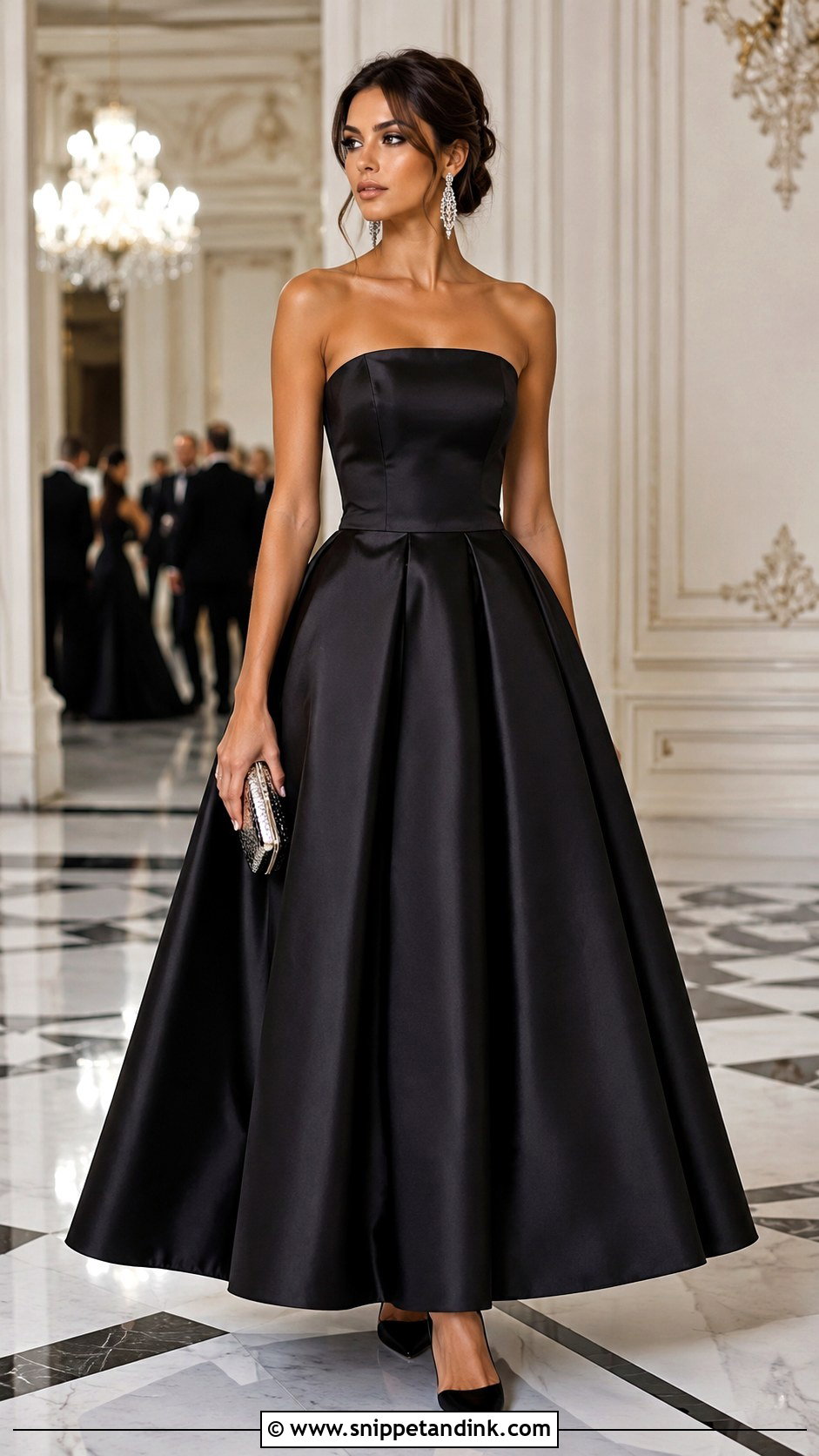 Black Satin Ball Gown - Snippet and Ink - 25 Satin Ball Gown Ideas