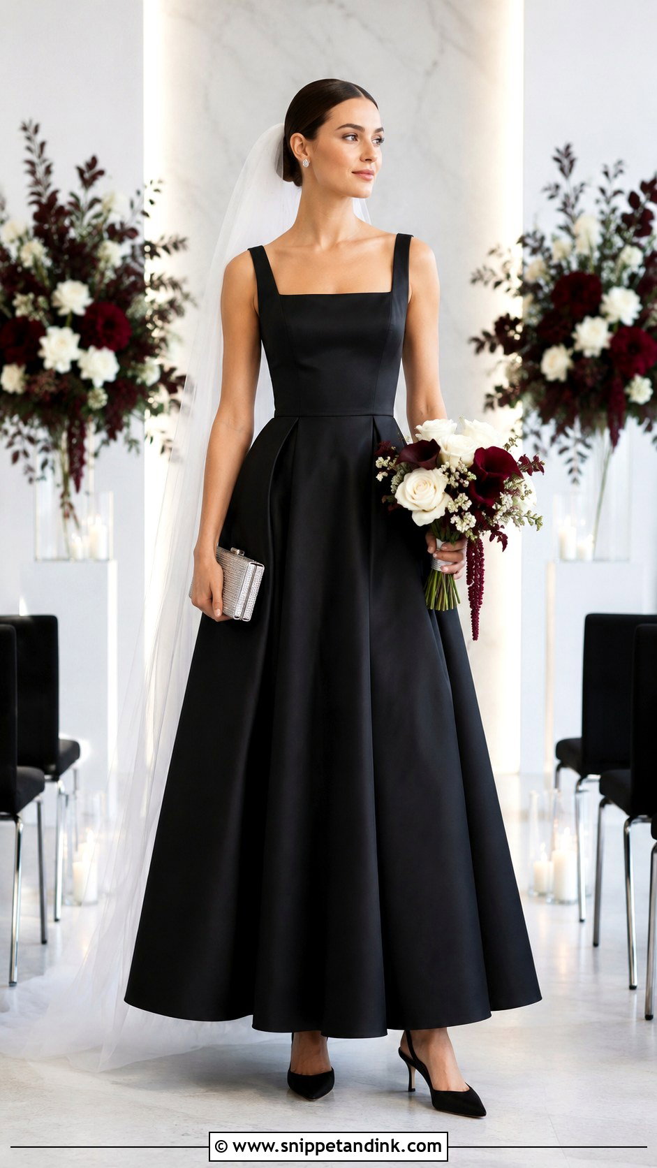 Black Satin Mavis Wedding Dress - Snippet and Ink - 20 Mavis Wedding Dress Ideas