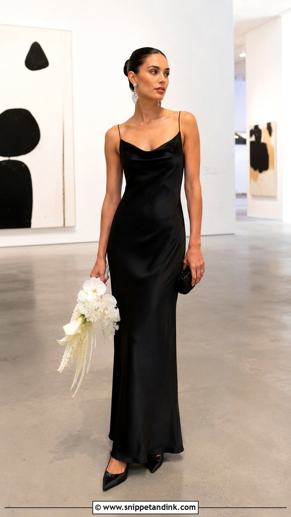 Black Satin Wedding Dress - Snippet and Ink - 20 Anti Bride Wedding Dress Ideas