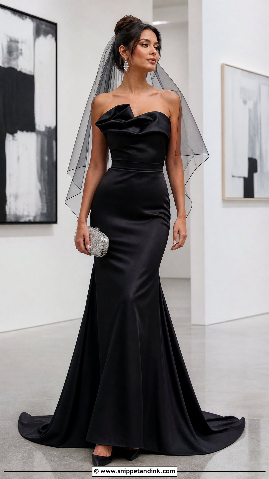 Black Satin Wedding Dress - Snippet and Ink - 20 Unique Wedding Dress Ideas