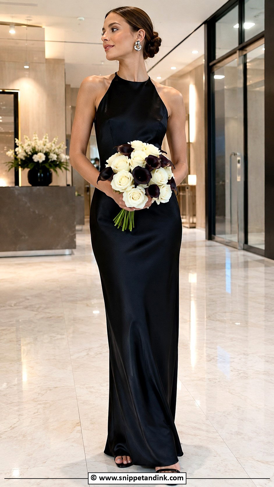 Black Satin Wedding Dress - Snippet and Ink - 25 Dark Wedding Dress Ideas