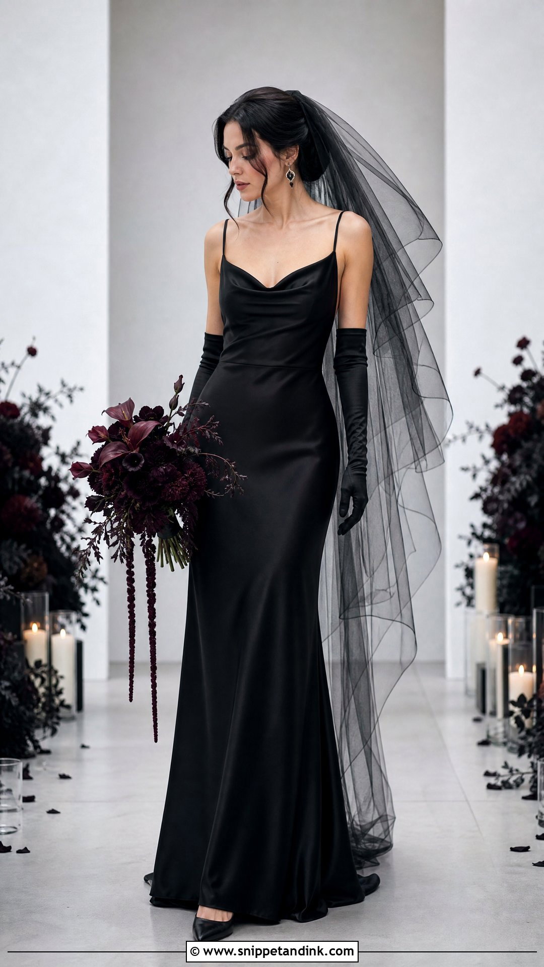 Black Satin Witch Wedding Dress - Snippet and Ink - 25 Witch Wedding Dress Ideas