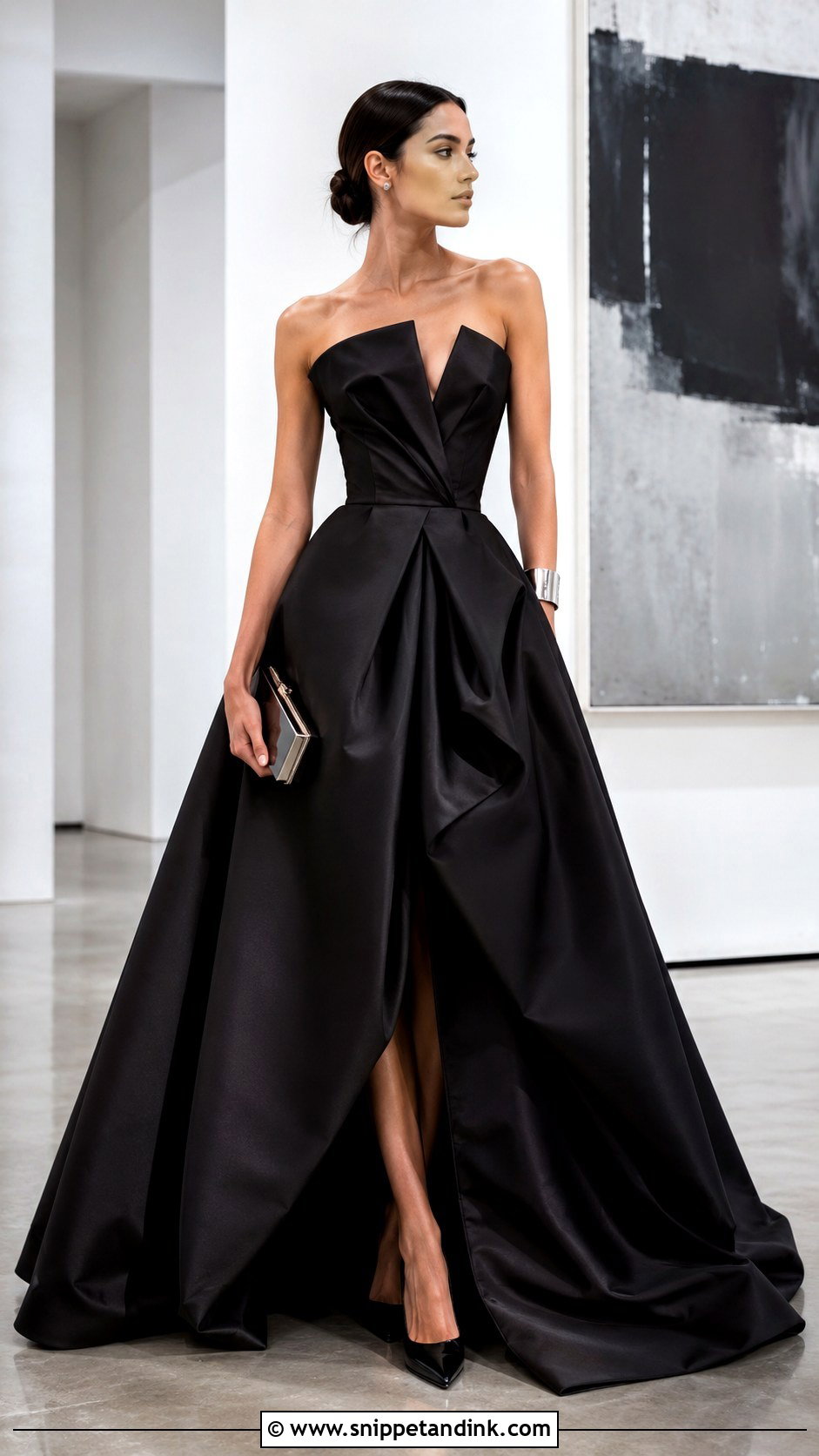 Black Sculptural Couture Gown - Snippet and Ink - 20 Gown Couture Ideas
