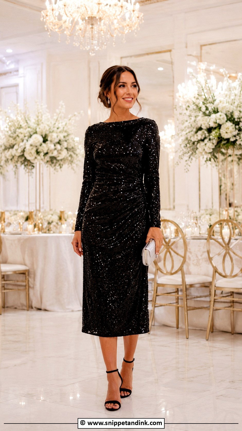 Black Sequin Dress For Wedding - Snippet and Ink - 25 Black Dress for Wedding Ideas