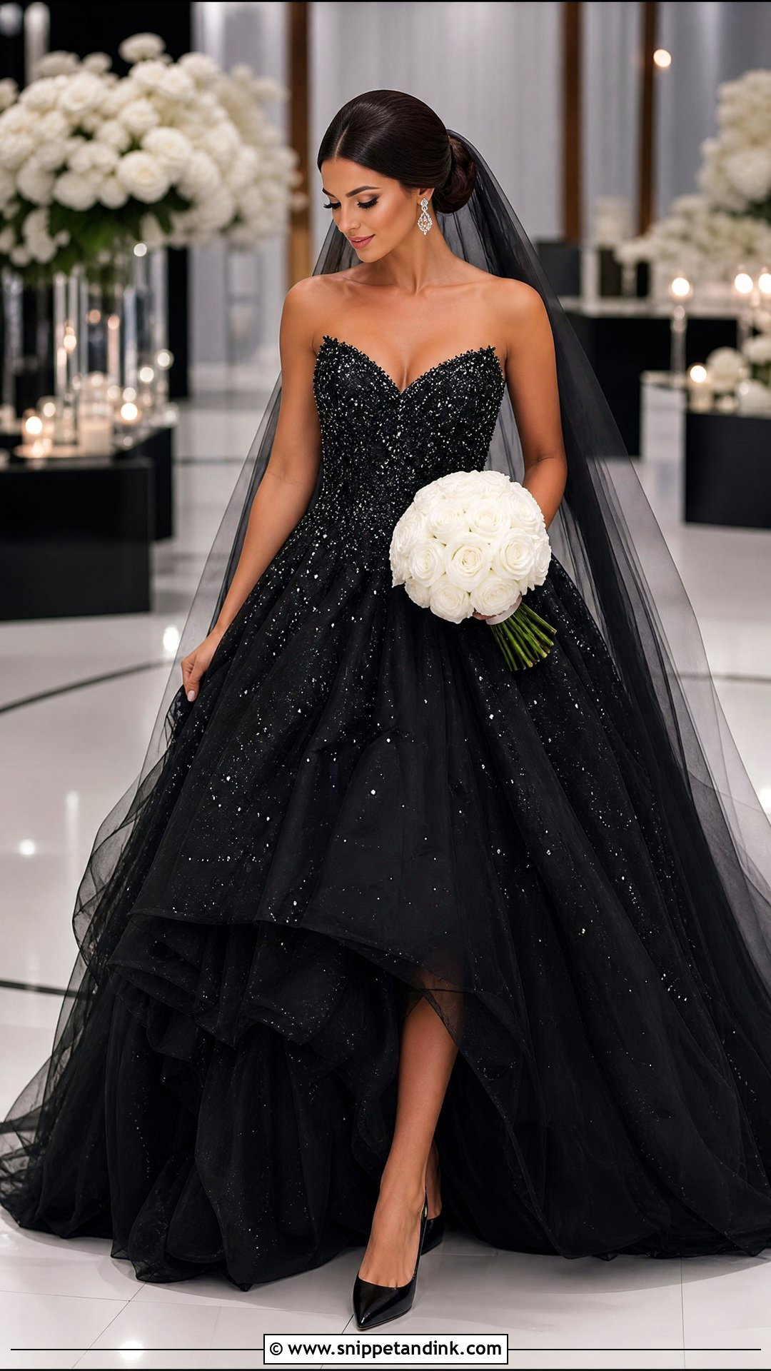 Black Sequin Princess Wedding Dress - Snippet and Ink - 20 Princess Wedding Dresses Black