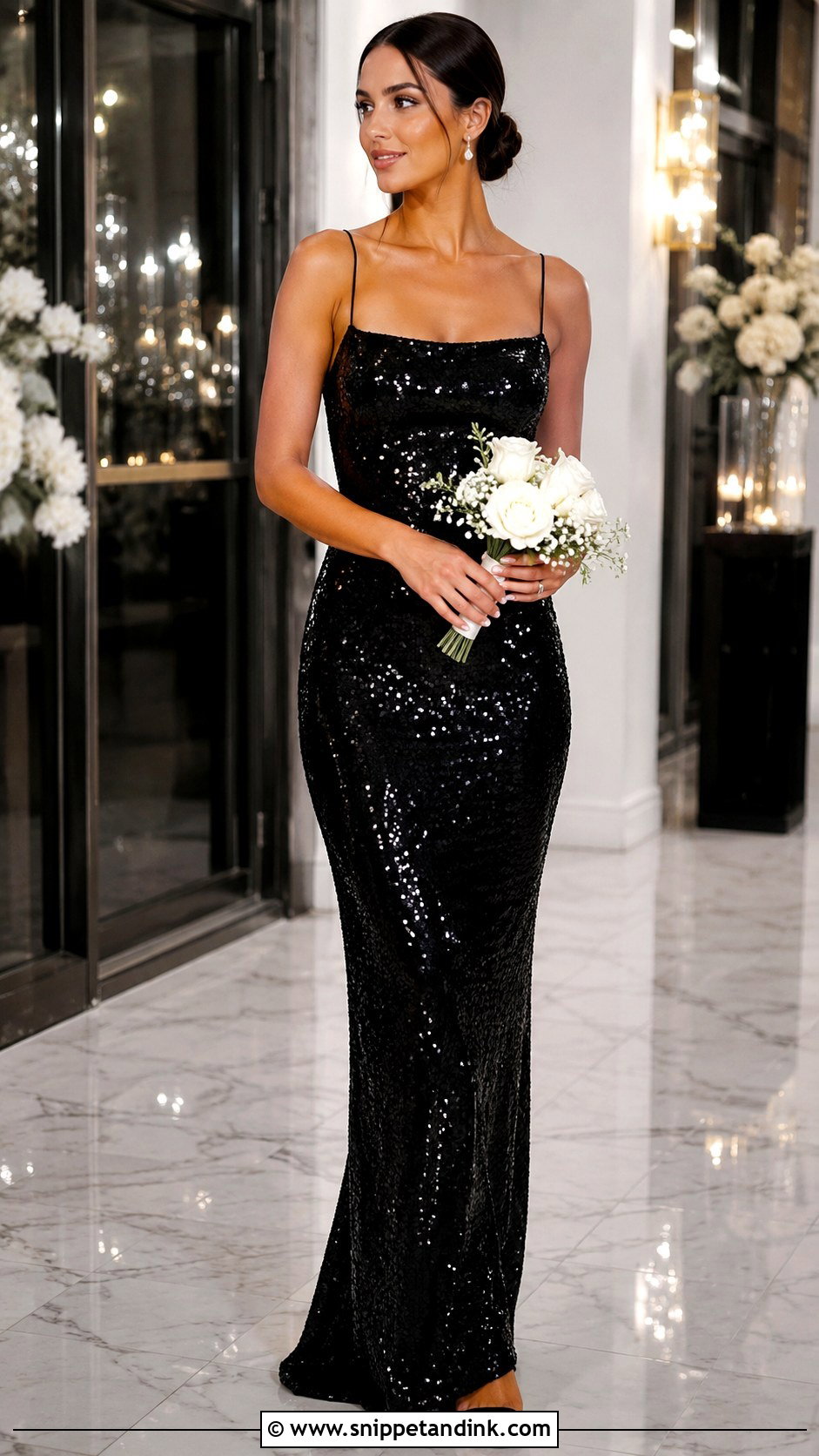 Black Sequin Wedding Dress - Snippet and Ink - 30 Black Wedding Dress Ideas