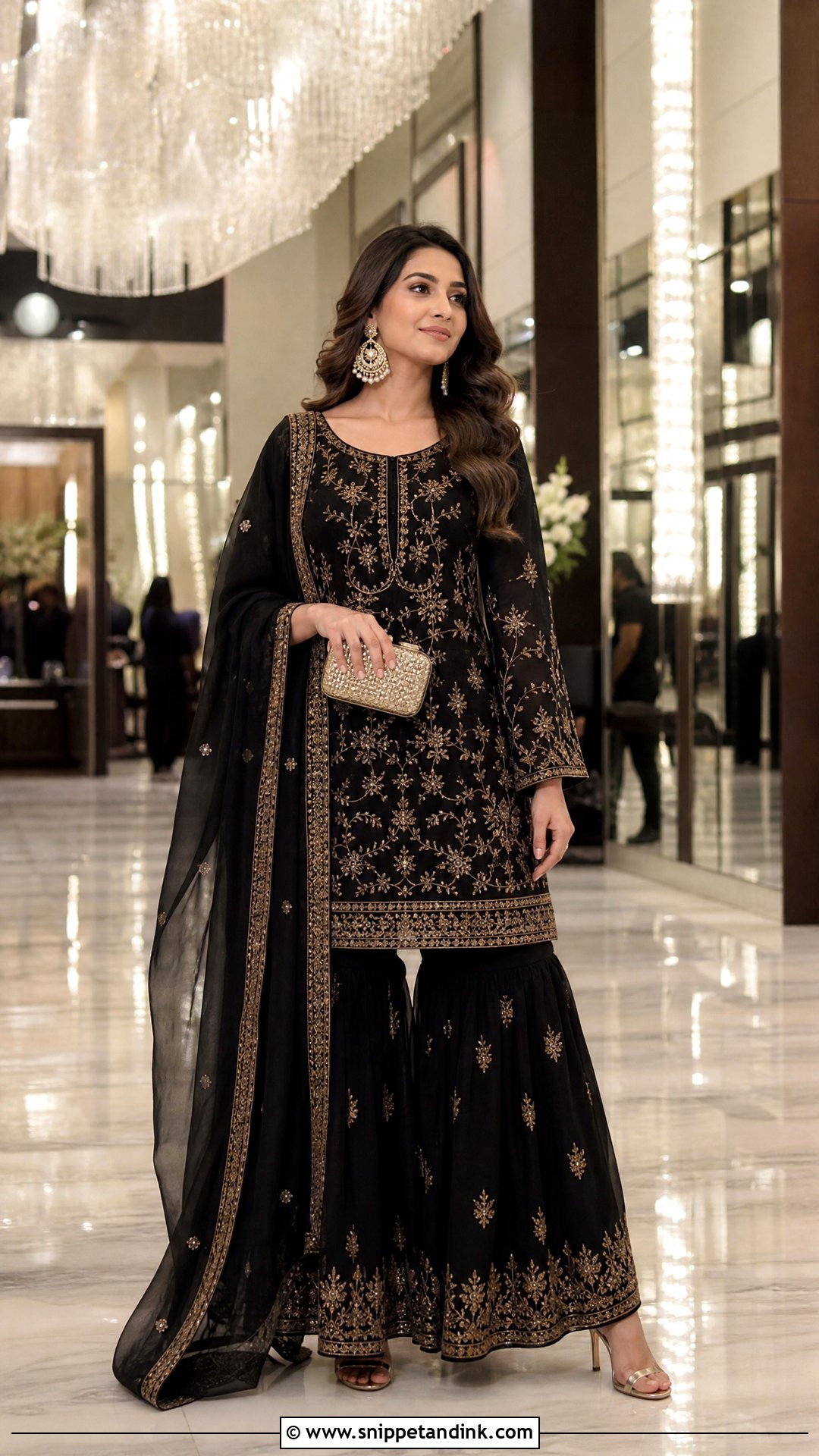 Black Sharara Suit For Reception - Snippet and Ink - 25 Latest Sharara Suit Designs Wedding