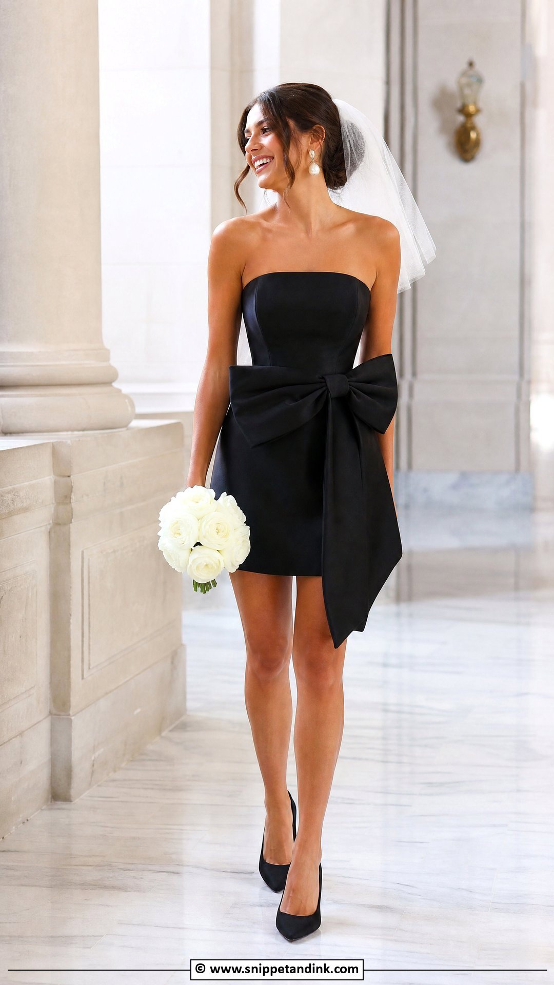 Black Short Wedding Dress - Snippet and Ink - 35 Black Wedding Dresses