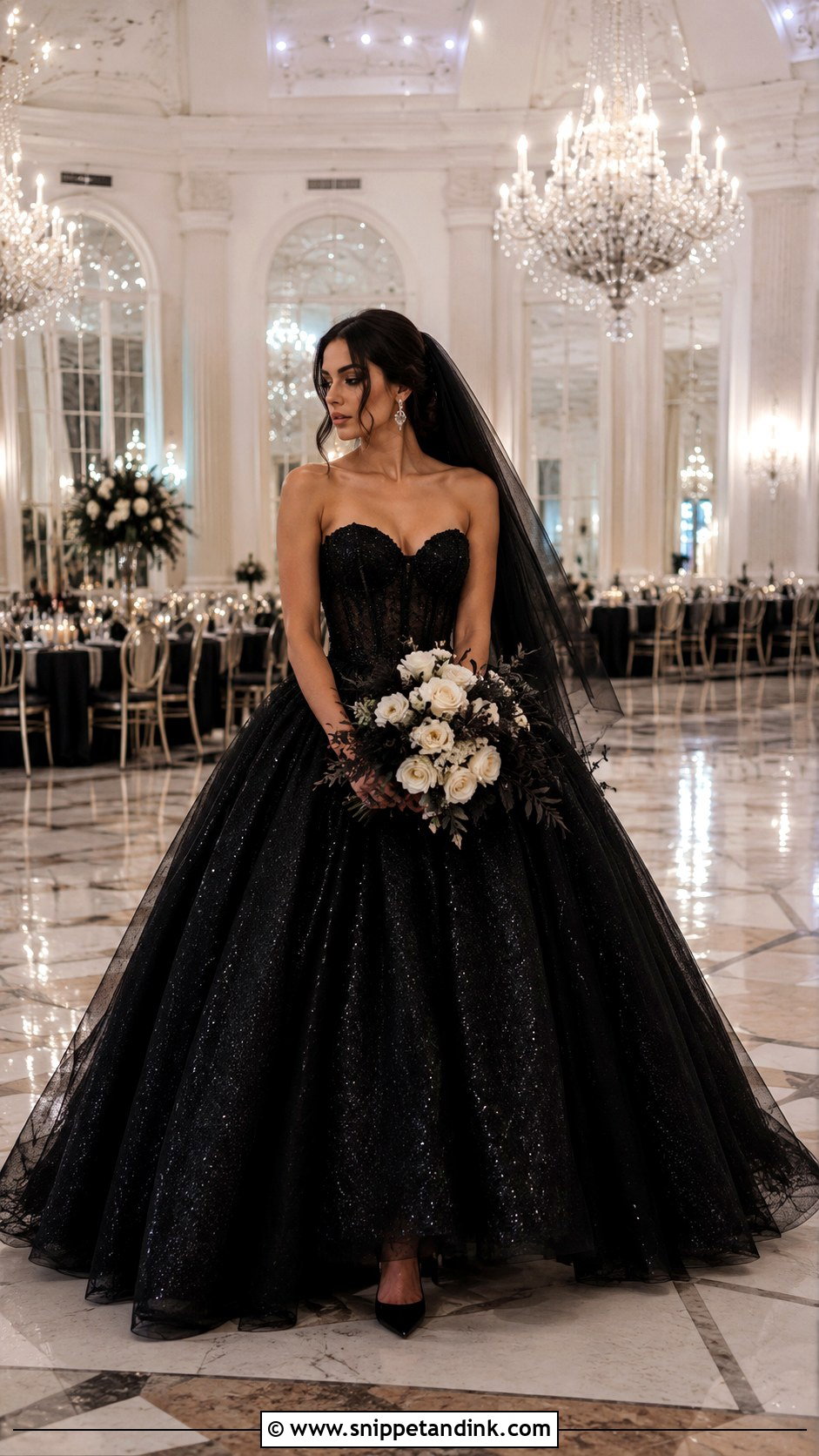 Black Sparkle Mavis Wedding Dress - Snippet and Ink - 20 Mavis Wedding Dress Ideas