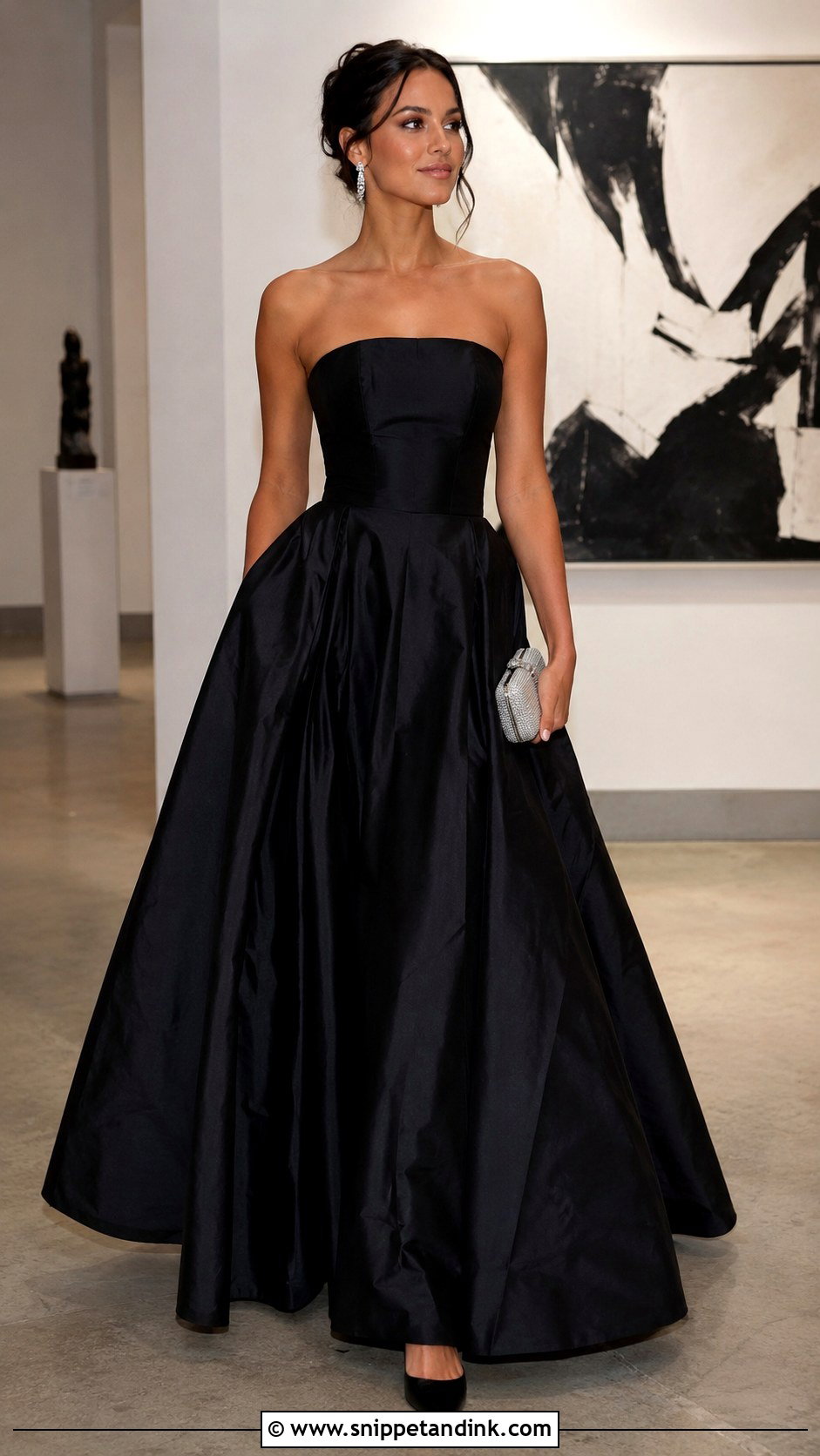 Black Strapless Taffeta Gown - Snippet and Ink - 20 Taffeta Gown Ideas