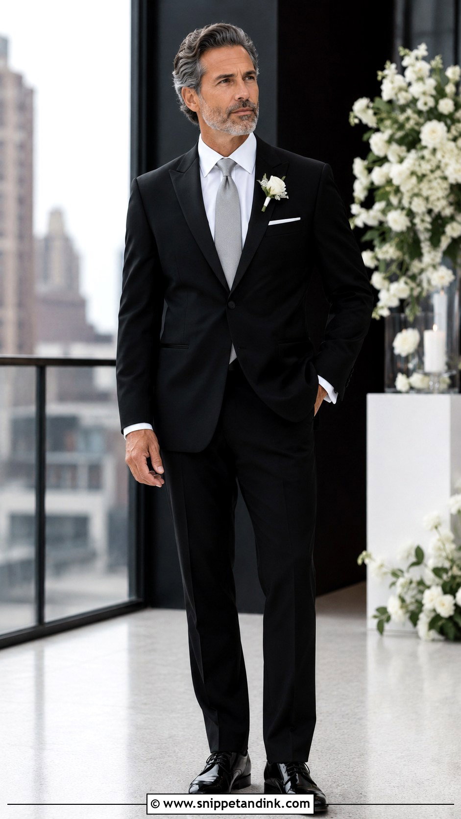 Black Suit Father Wedding Outfit - Snippet and Ink - 25 Father Wedding Outfit Ideas